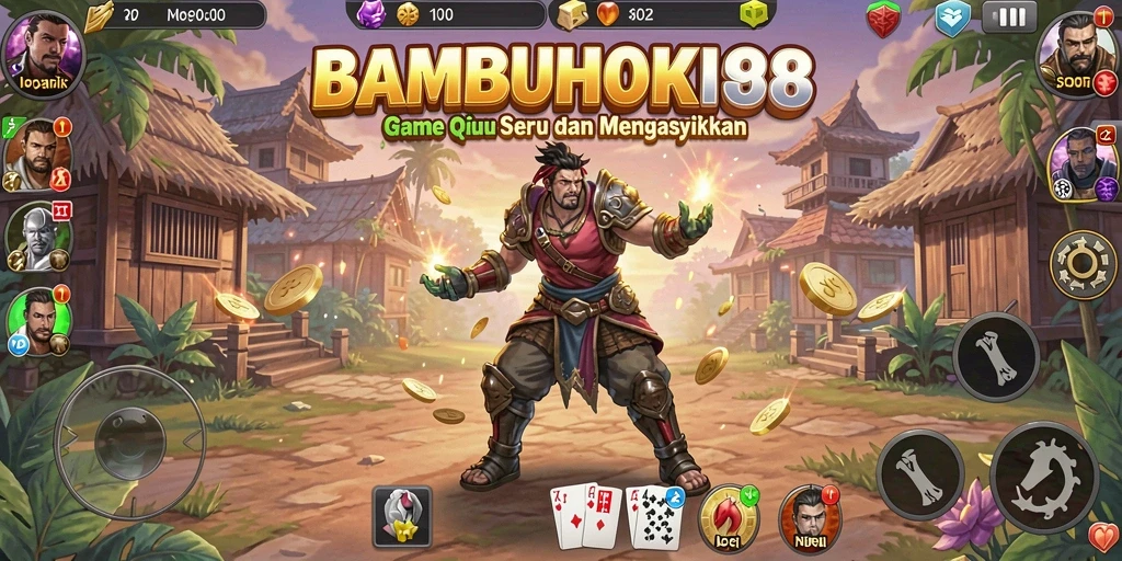 Screenshot gameplay BAMBUHOKI88 yang menampilkan aksi QiuQiu yang seru.