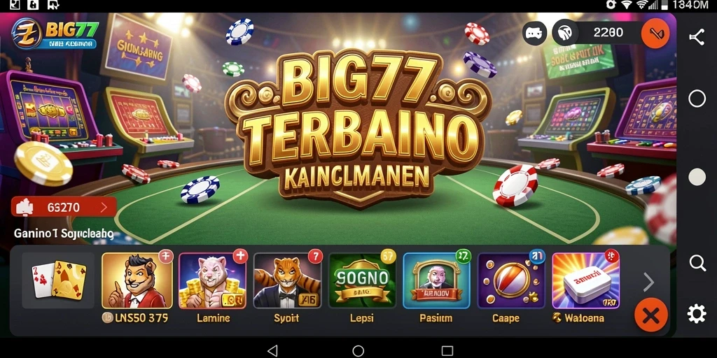 Screenshot utama BIG77 menampilkan gameplay Kasino yang seru dan interaktif.