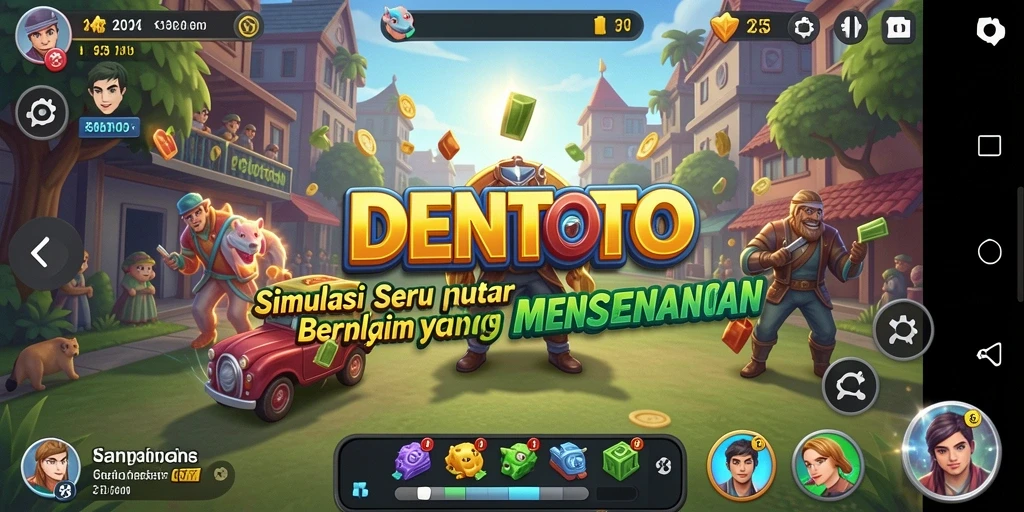 Tampilan gameplay DENTOTO yang mengasyikkan dan penuh warna.