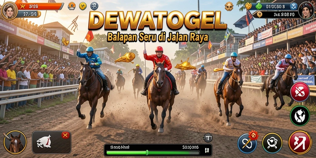 Gameplay balapan seru dengan berbagai kendaraan di DEWATOGEL.