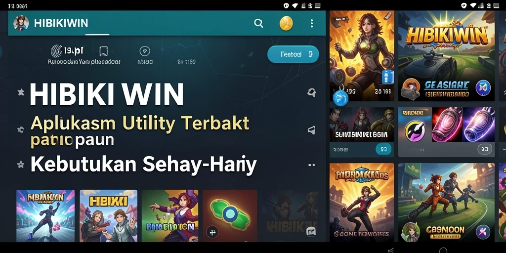 Tampilan antarmuka aplikasi HIBIKIWIN yang user-friendly.