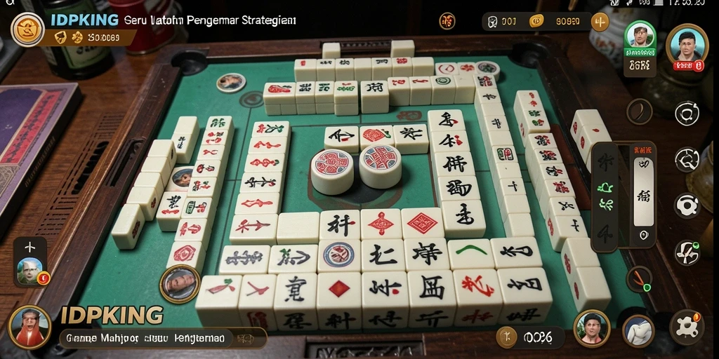 Screenshot gameplay IDPKING saat pemain menyusun ubin Mahjong.