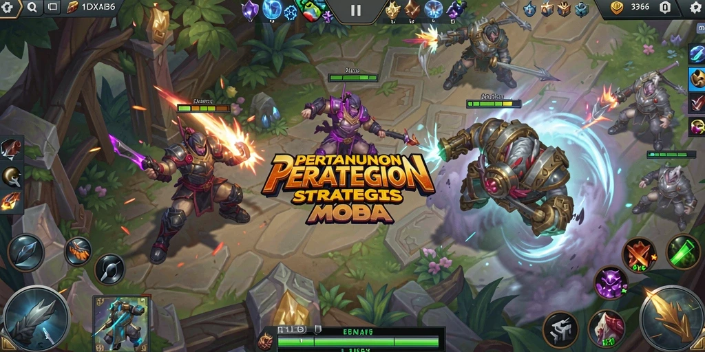Gameplay menarik dan strategis dari IDX66 dalam arena MOBA.