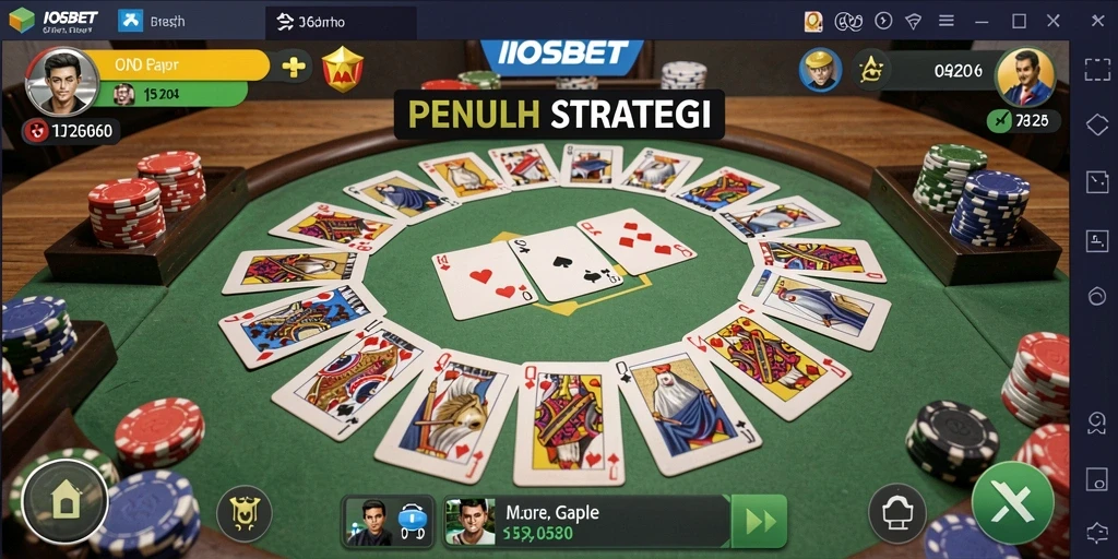 Tampilan gameplay seru dari IOSBET, aplikasi Gaple terbaik.