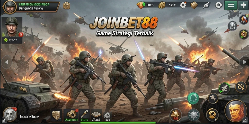 Screenshot menunjukkan pertarungan strategis yang mendebarkan dalam JOINBET88.