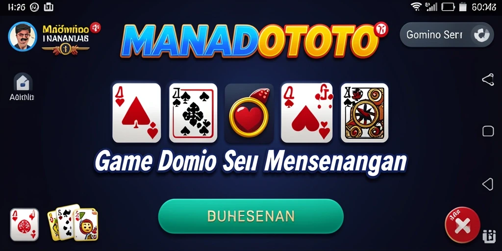 Tampilan menarik gameplay domino di MANADOTOTO.