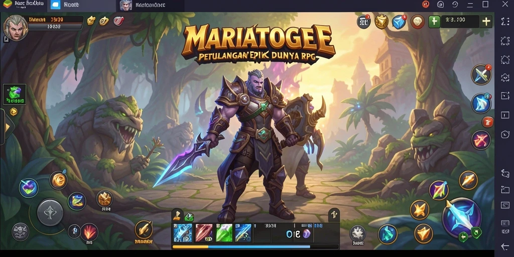 Tampilan gameplay MARIATOGEL menampilkan aksi seru dalam petualangan RPG.