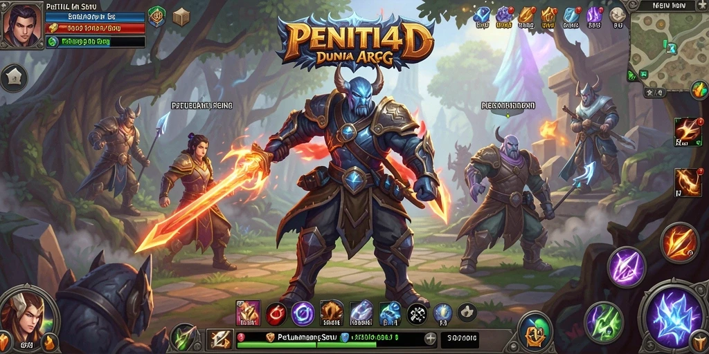 Screenshot gameplay <strong>PENITI4D</strong> menampilkan aksi seru di dunia fantasi.