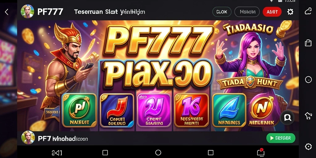 Tampilan gameplay Slot PF777 yang seru dan penuh warna.