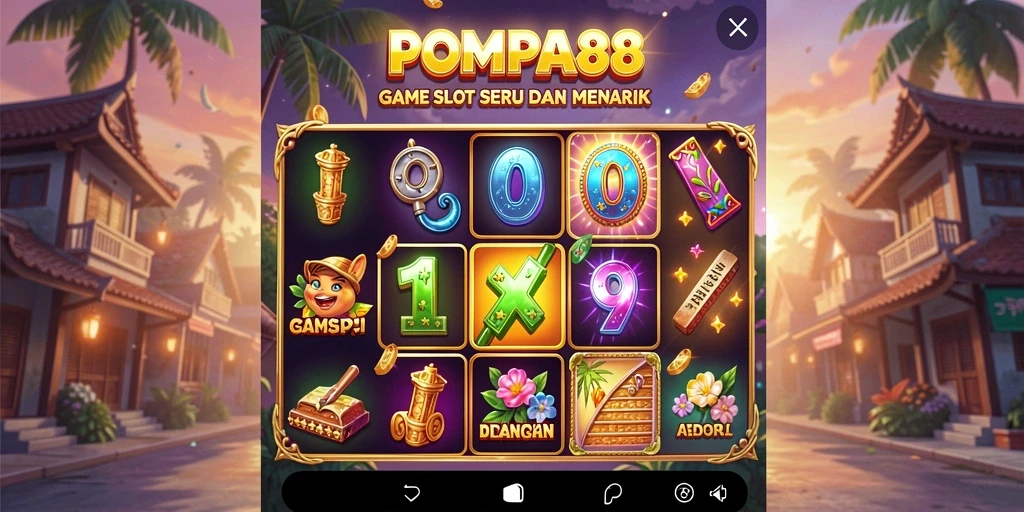 Tampilan gameplay POMPA88 yang menarik dengan slot beragam.