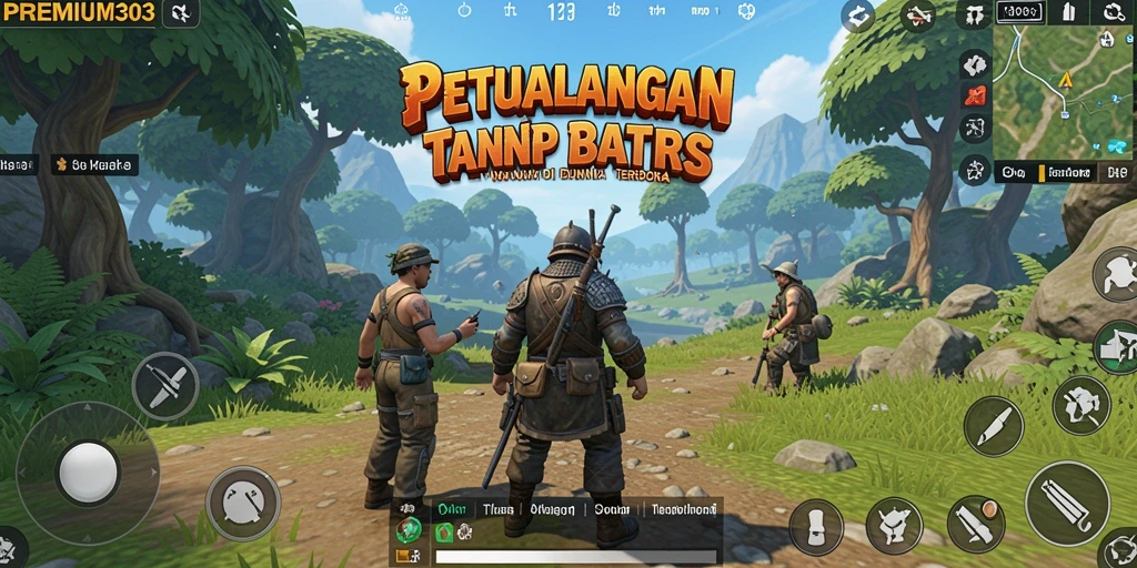 Tampilan gameplay PREMIUM303 yang menakjubkan di dunia terbuka.