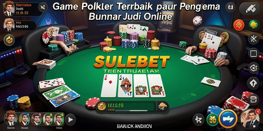 Tampilan gameplay Poker yang menarik dan interaktif di SULEBET.