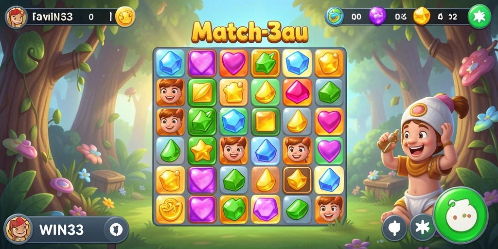 Tampilan gameplay WIN33 yang menawan dan penuh warna.