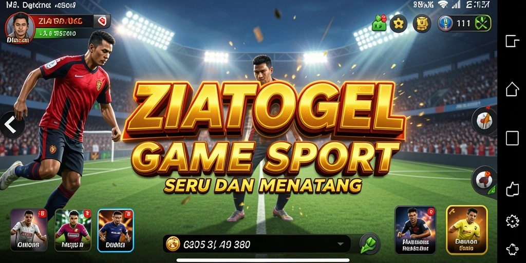 Screenshot gameplay ZIATOGEL menampilkan aksi penuh energi dalam olahraga yang kompetitif.